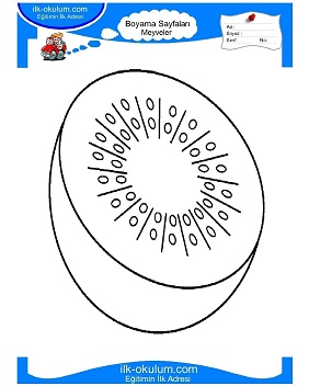 Çocuklar İçin Kivi Boyama Sayfaları 